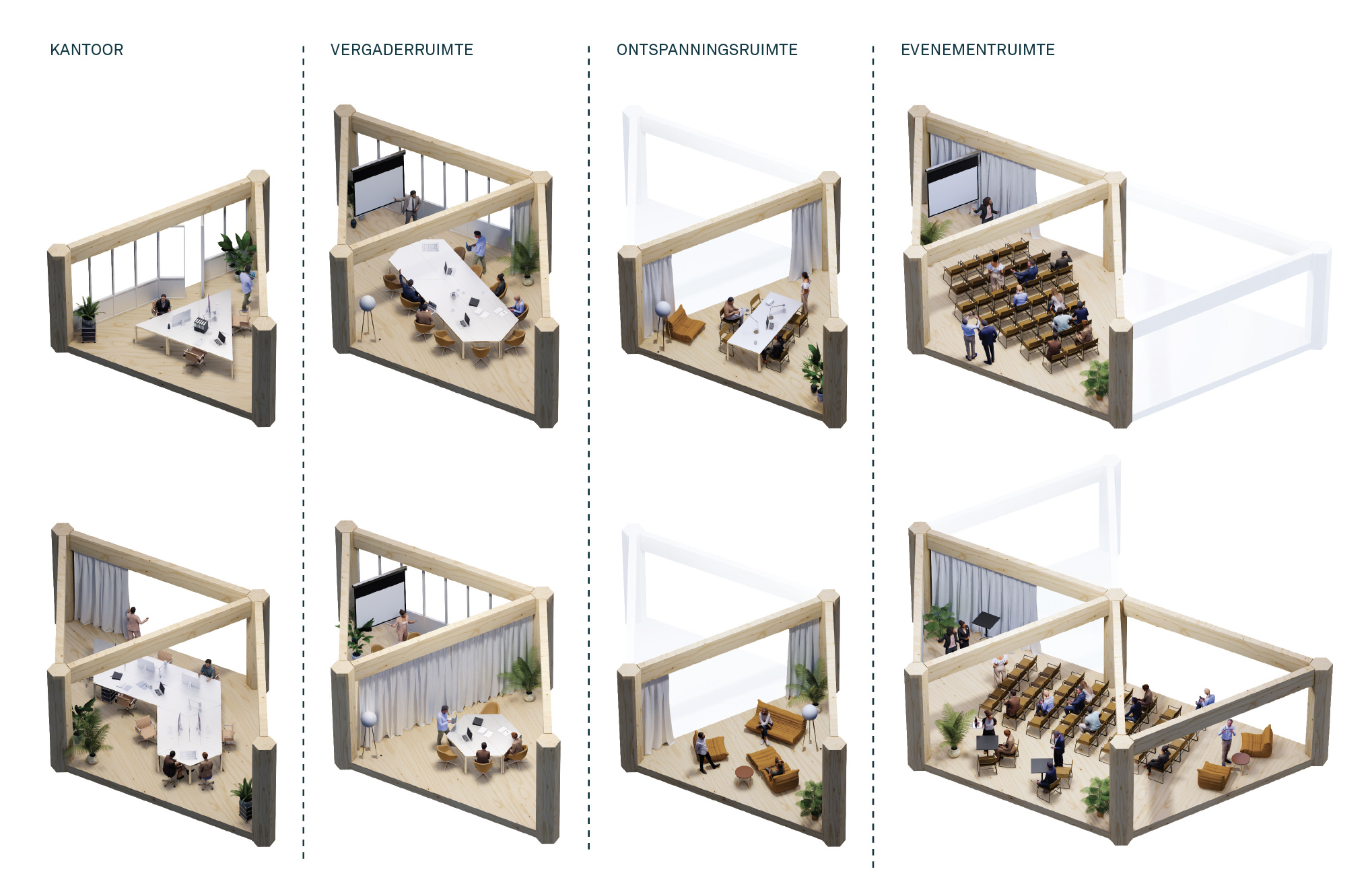 Leiedal RAU Architects Different configurations