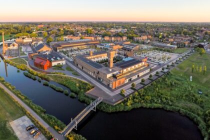 luchtfoto van industriepark