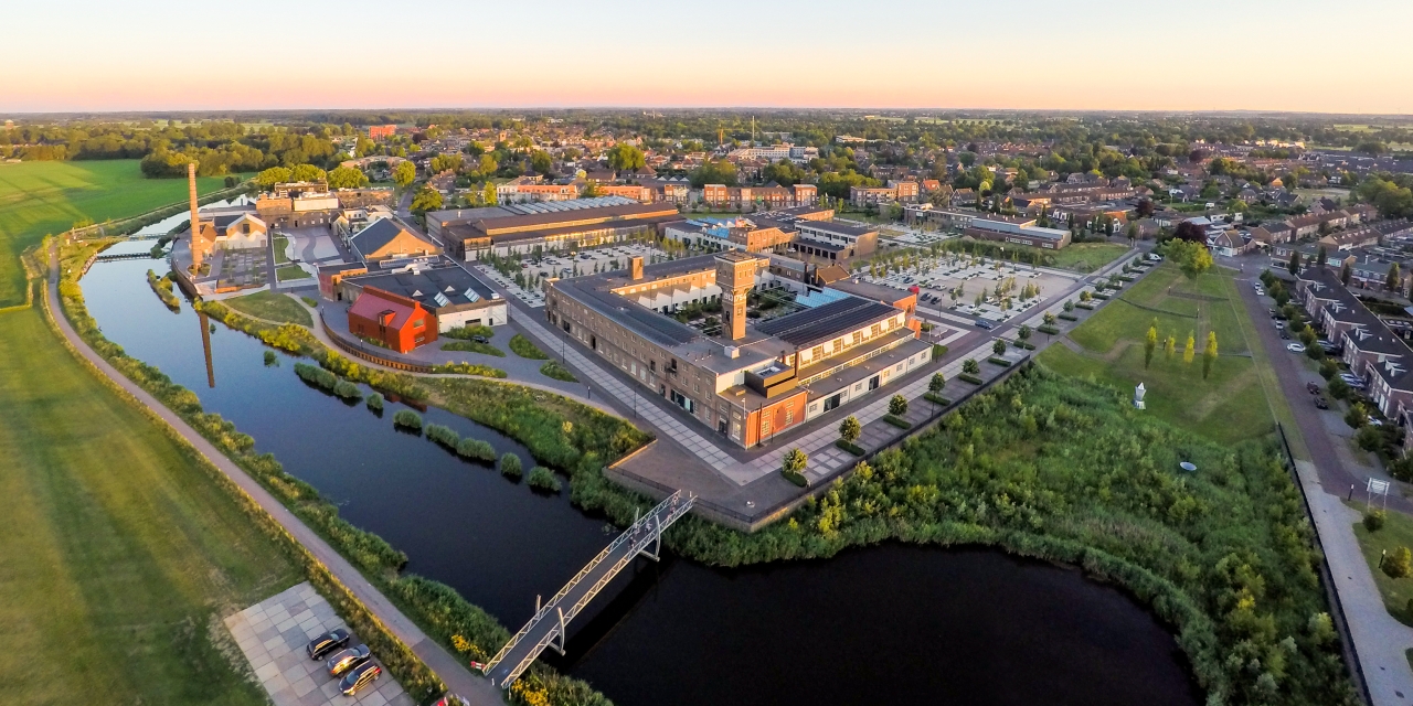 luchtfoto van industriepark