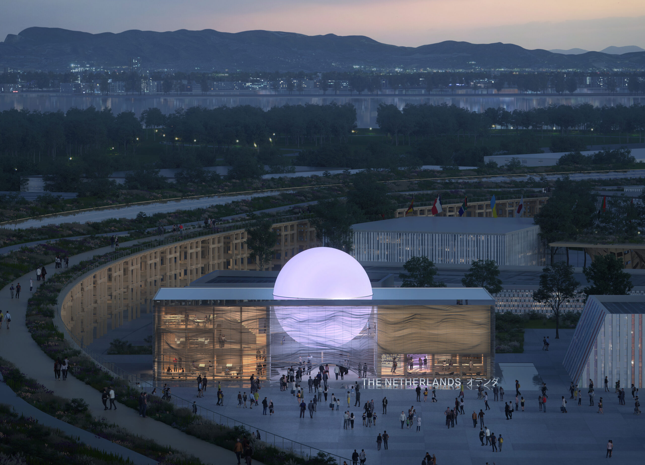 render of the Netherlands pavilion World Expo Osaka 2025